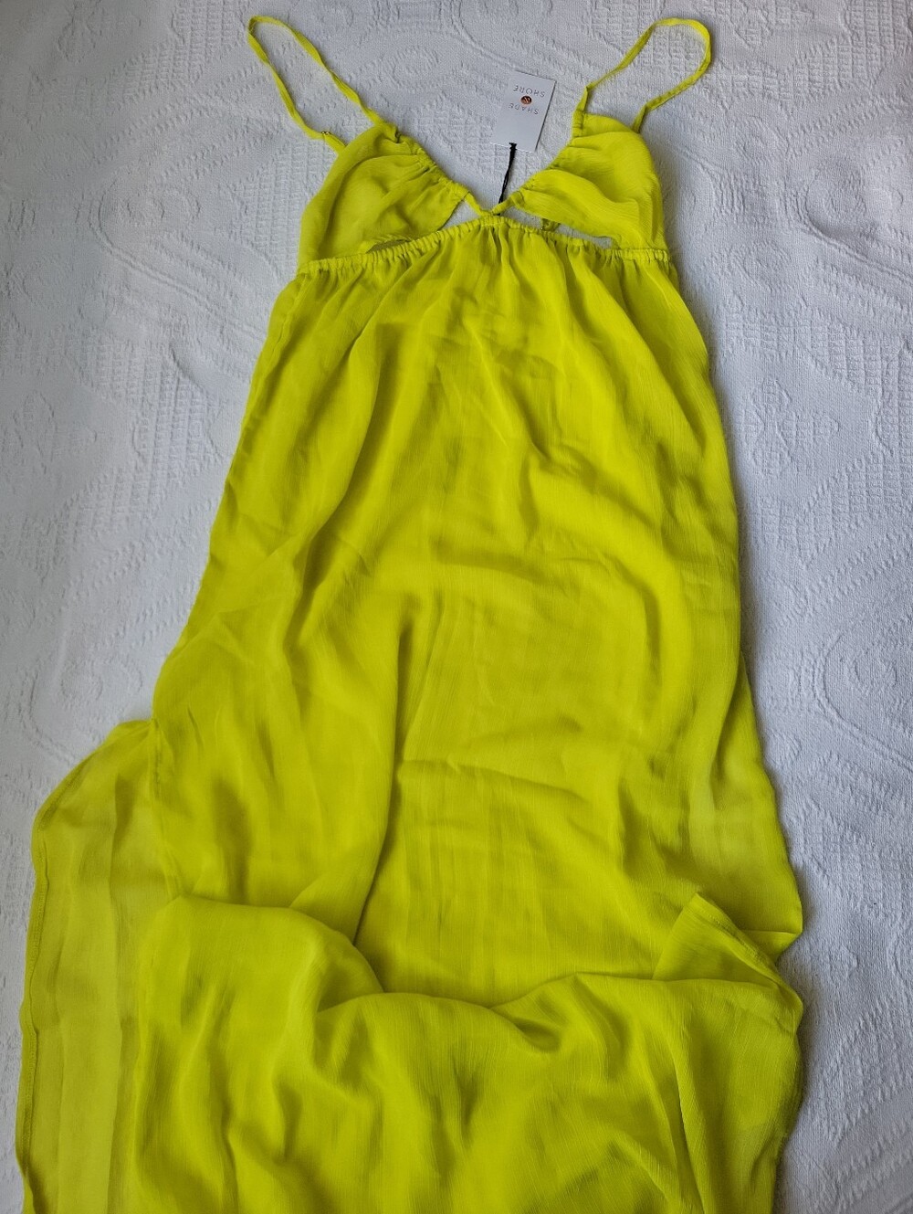 Shade & Shore Neon Yellow Swim Coverup with Adjustable Straps